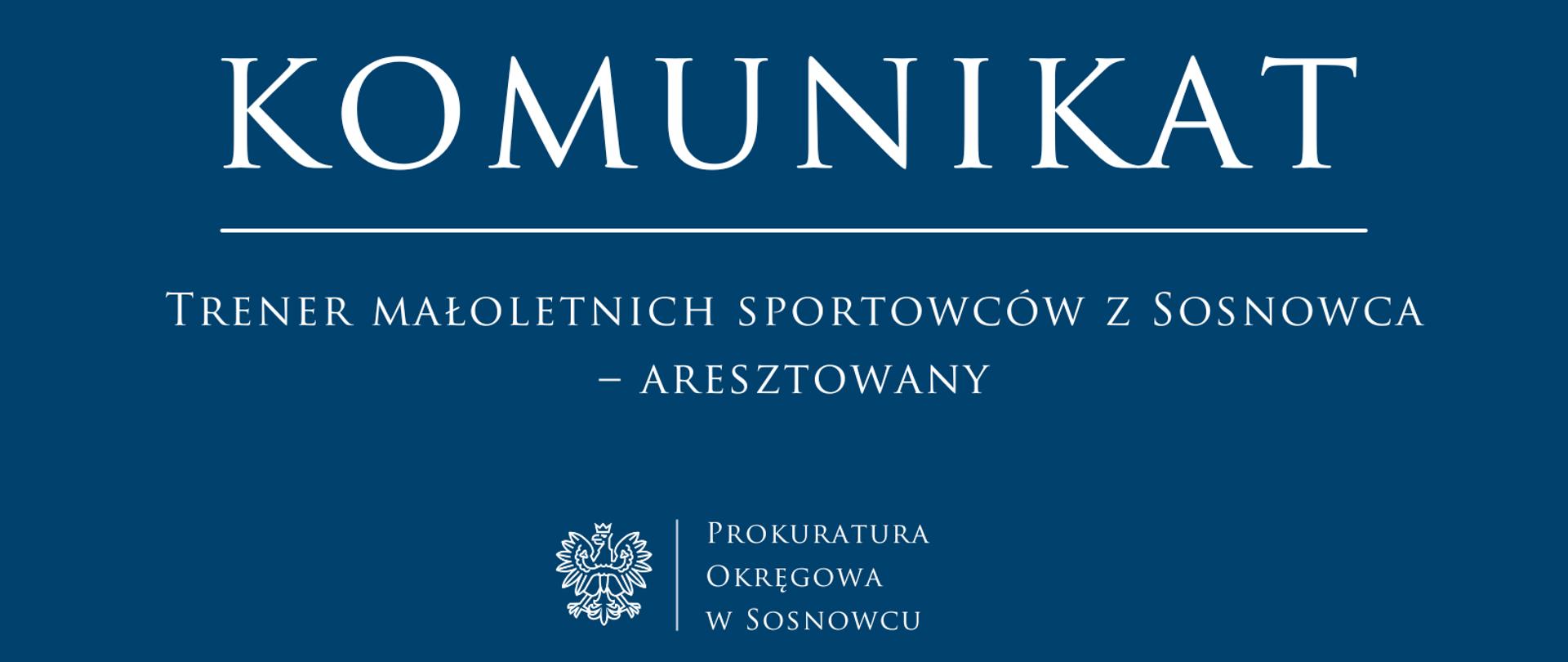 Trener małoletnich sportowców z Sosnowca – aresztowany