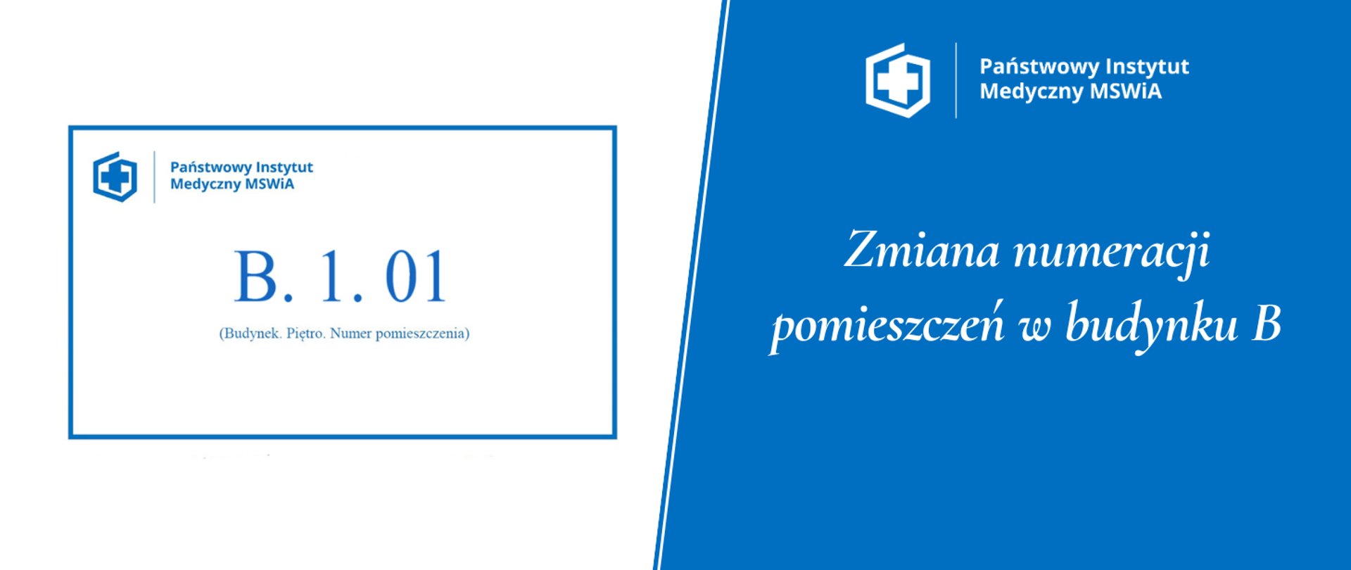 Zmiana numeracji pomieszczeń w budynku B