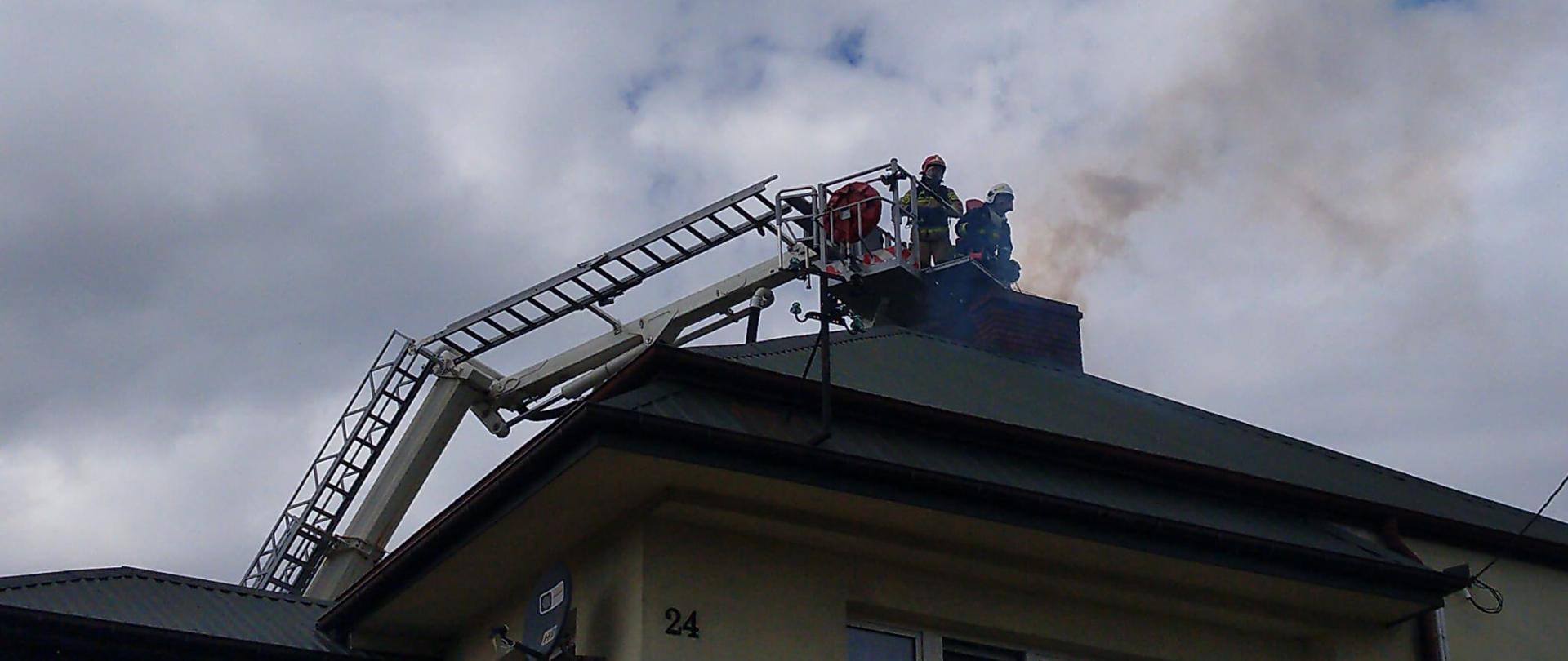 Pożar sadzy w przewodzie kominowym w miejscowości Czarnocin.