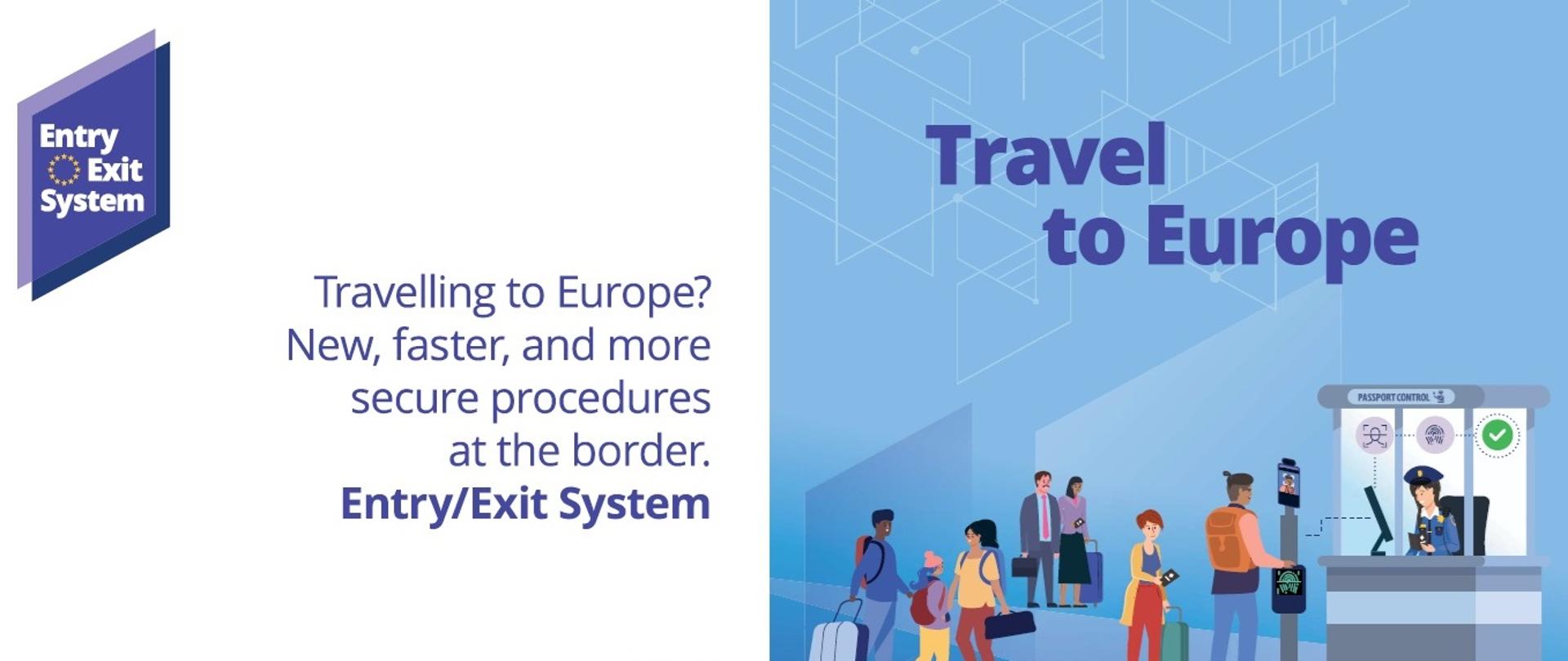 Entry/Exit System (EES) poster shows pople who cross the border