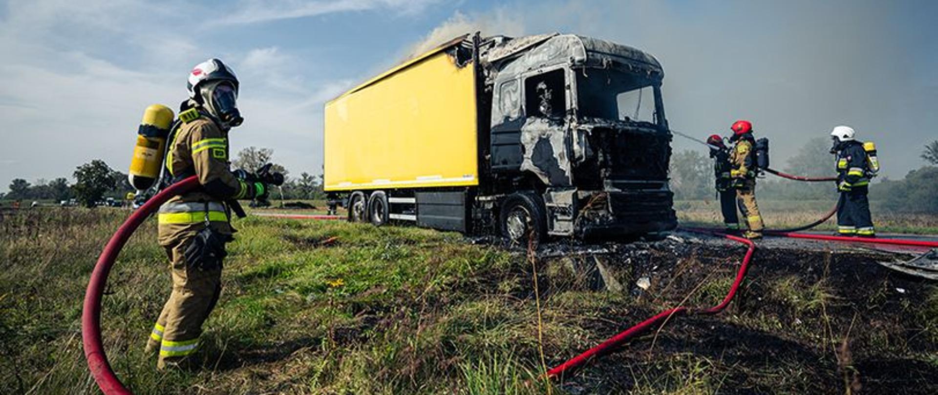 Pożar samochodu ciężarowego w Przęsławicach