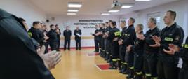 Pożegnanie ze służbą wieloletnich funkcjonariuszy KP PSP w Ciechanowie