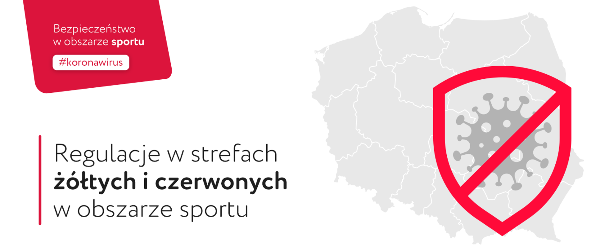Grafika. Napis: Regulacje w strefach żółtych i czerwonych w obszarze sportu 