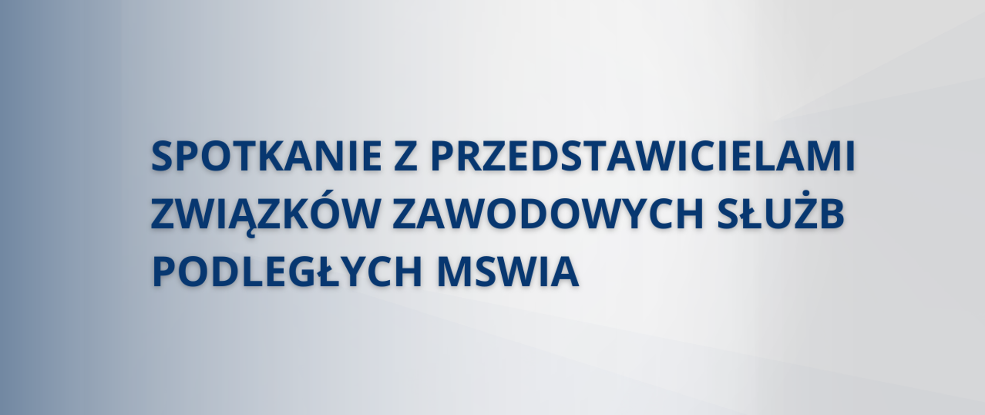Spotkanie z przedstawicielami związków zawodowych służb podległych MSWiA