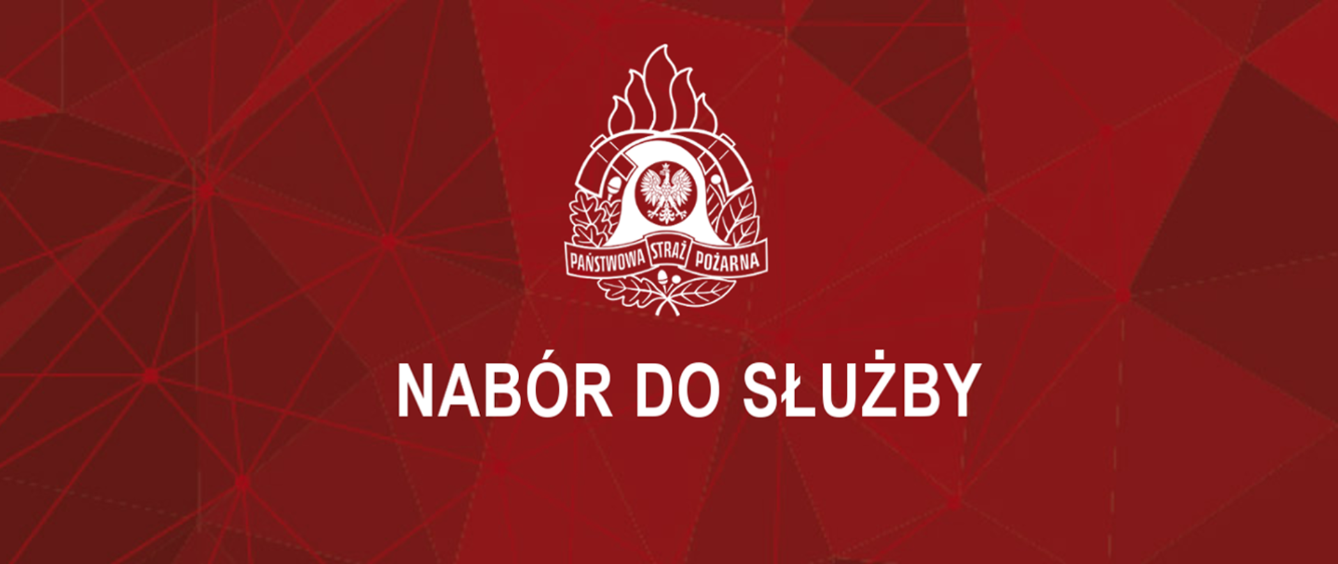 Logo PSP napis nabór do służby