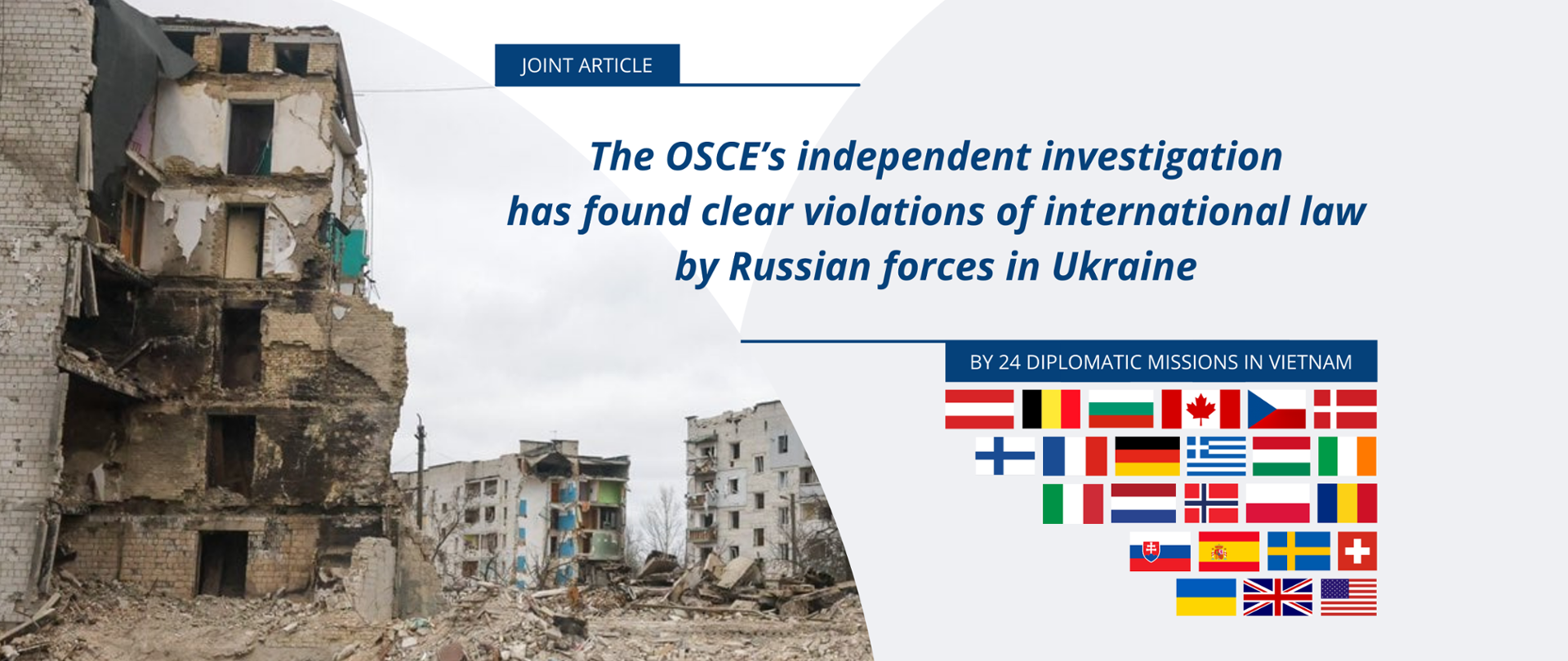 The OSCE’s independent investigation has found clear violations of international law by Russian forces in Ukraine
