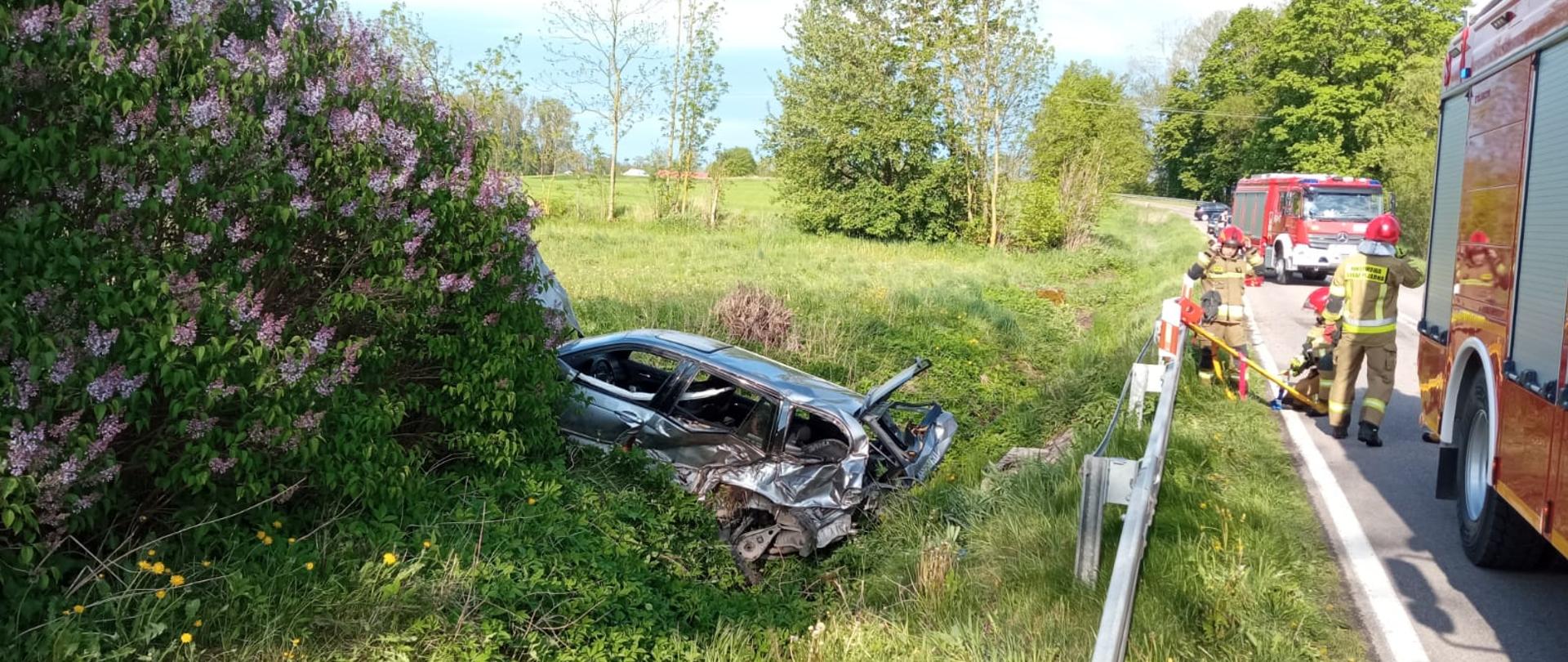 Wypadek samochodowy BMW 3