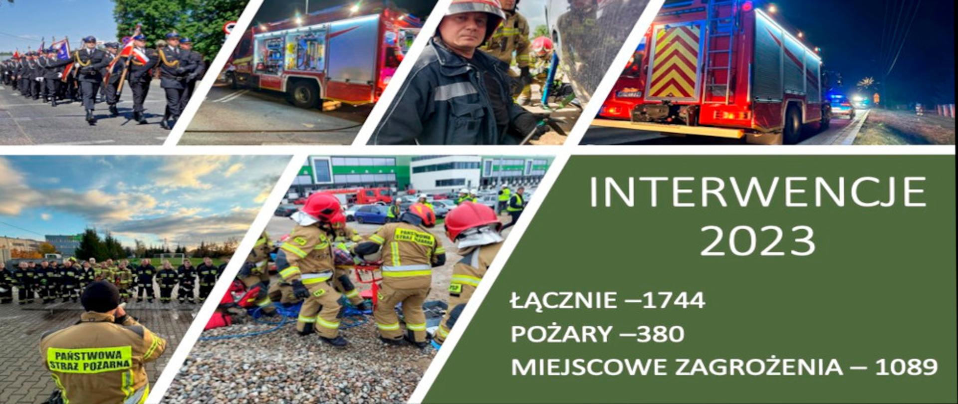 Interwencje strażaków w 2023 roku