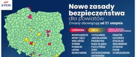 Nowe zasady bezpieczeństwa dla powiatów - infografika KPRM