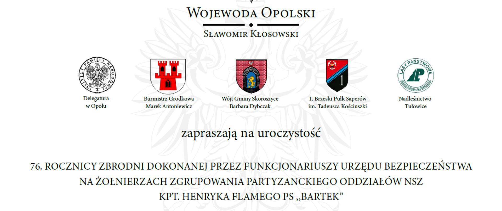 Zaproszenie na uroczystość