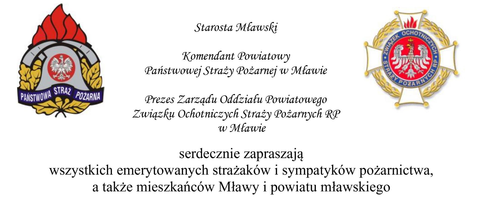 zaproszenie na POWIATOWE OBCHODY DNIA STRAŻAKA w Mławie