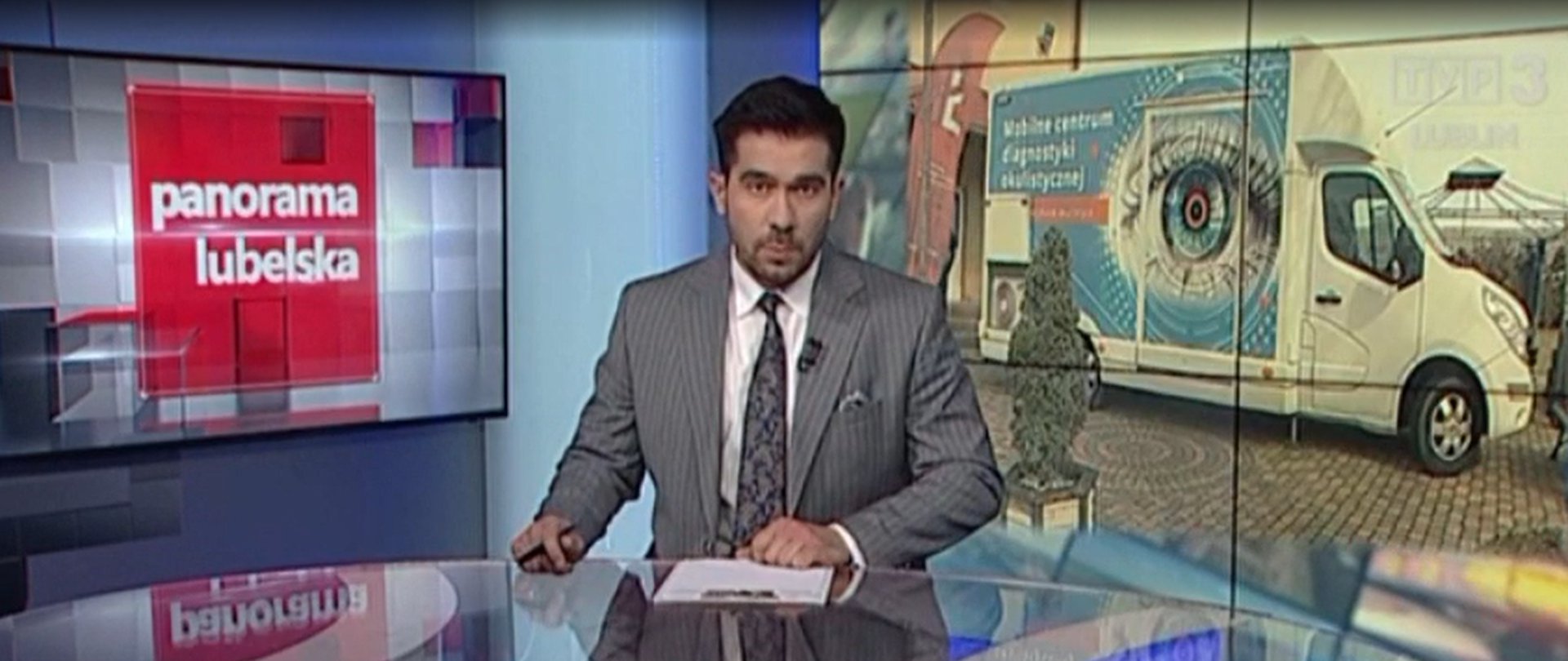 Stopklatka z programu telewizyjnego Panorama Lubelska TVP3 Lublin dotyczącego Okobusa z 13 marca 2023.