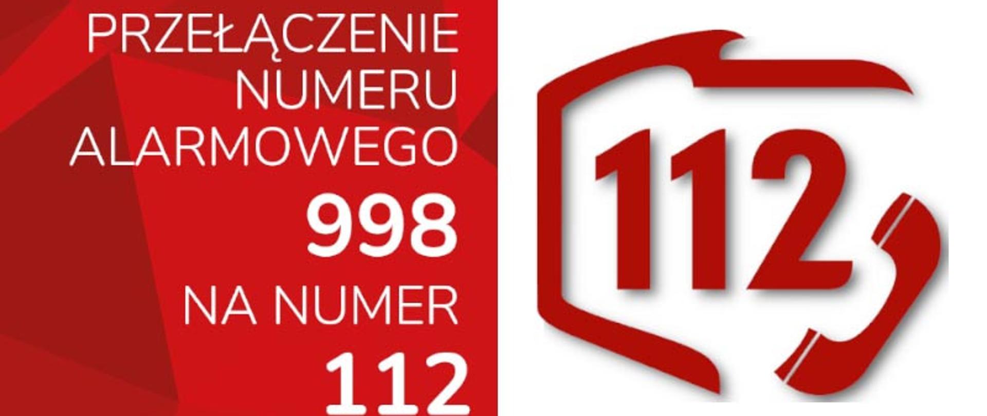 Przełączenie numeru alarmowego 998 na numer 112