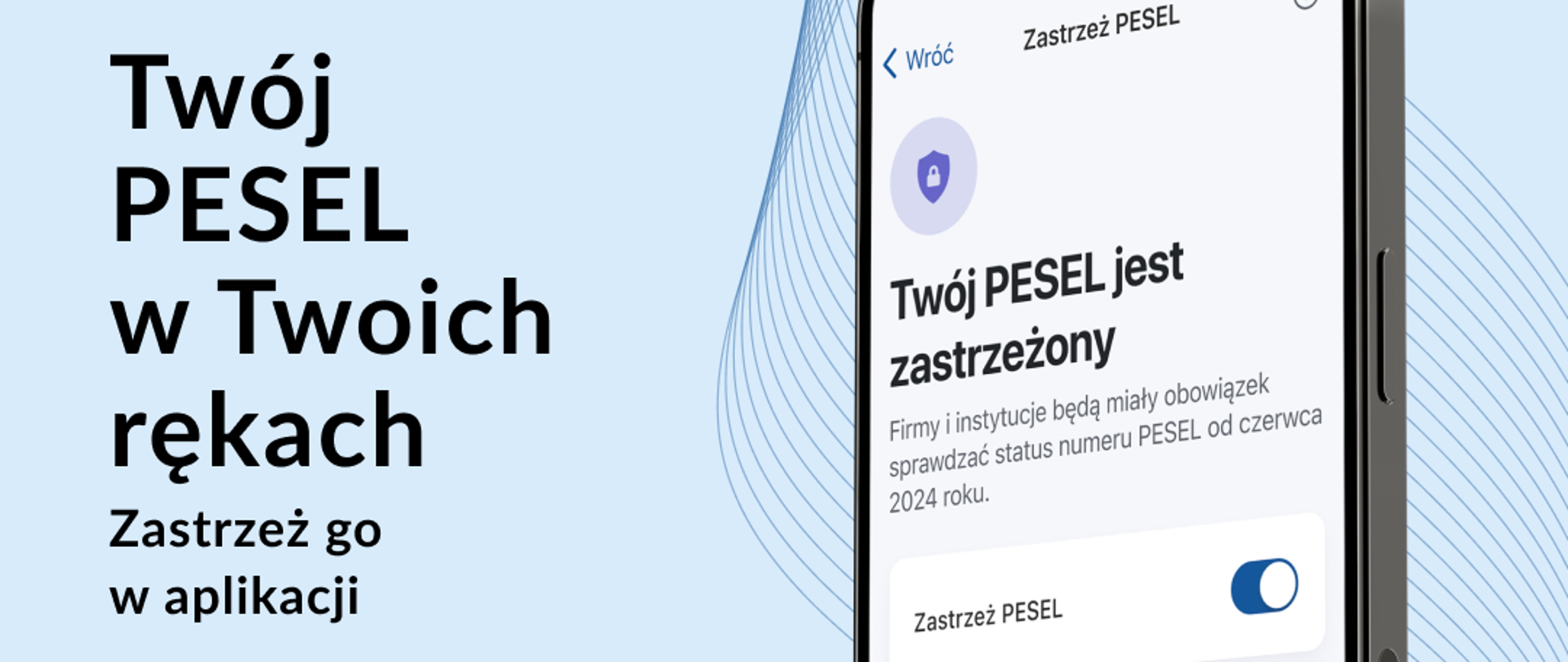grafika przedstawia telefon z uruchomioną aplikacją mobywatel