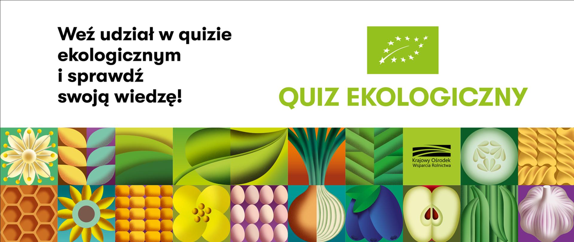 Grafika z napisem Quiz ekologiczny 