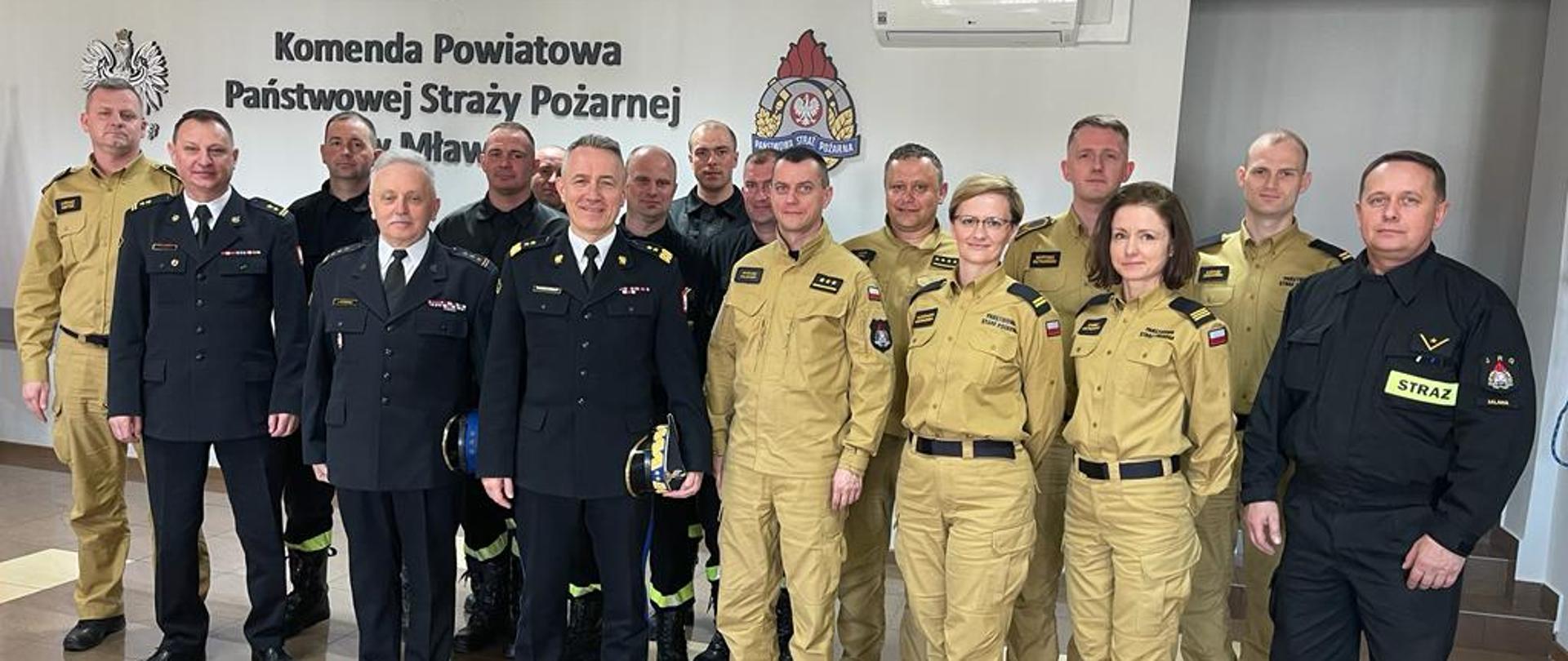 Komendant Główny PSP oraz Mazowiecki Komendant Wojewódzki PSP odwiedzili mławskich strażaków