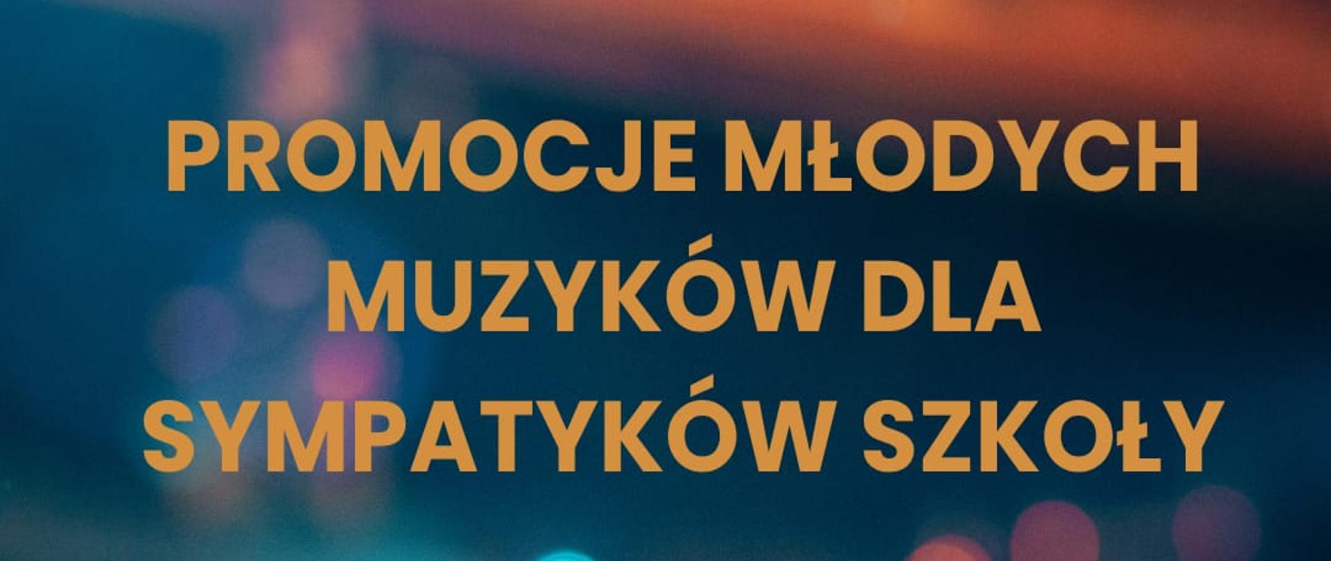 Plakat na czarnym tle z grafiką mikrofonu oraz informacją tekstową dotycząca koncertu promocje młodych muzyków dla sympatyków szkoły, który odbędzie się 21 maja 2025 w Kłodzkim Ośrodku Kultury