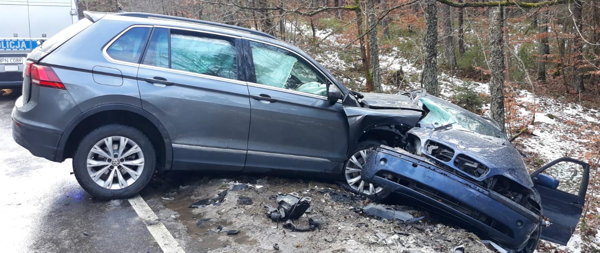 Wypadek drogowy w Grzybowskim Młynie