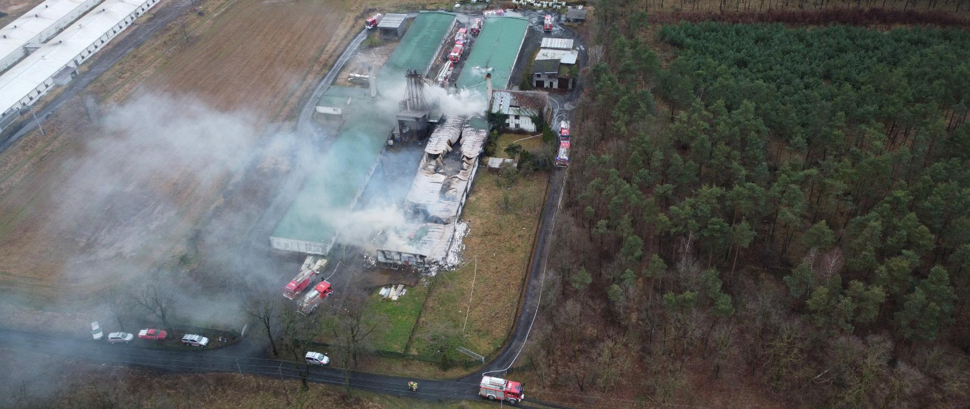 Pożar budynku inwentarskiego w miejscowości Kwiatkowice
