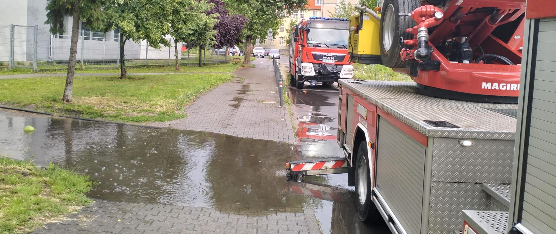 Ustawienie pojazdów podczas prowadzonych działań ratowniczo-gaśniczych