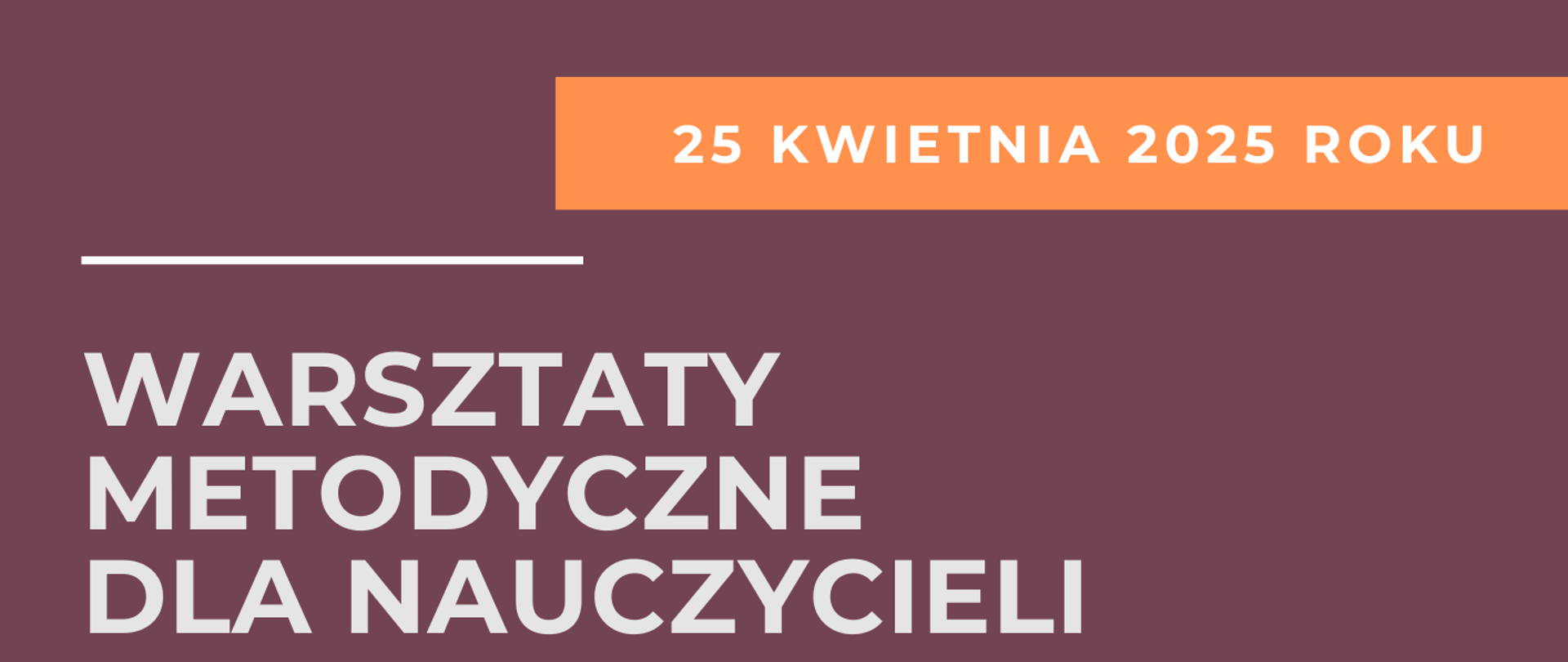 Plakat informujący o Warsztatach metodycznych dla nauczycieli podstaw rytmiki i kształcenia słuchu, zaplanowanych na 25 kwietnia 2025 roku w PSM w Nowym Tomyślu. Na plakacie znajdują się pomarańczowe koła, w jednym z nich znajduje się grafika przedstawiająca dwójkę dzieci z obręczami, na innych wklejone zostały logo Centrum Edukacji Artystycznej oraz Szkoły. 