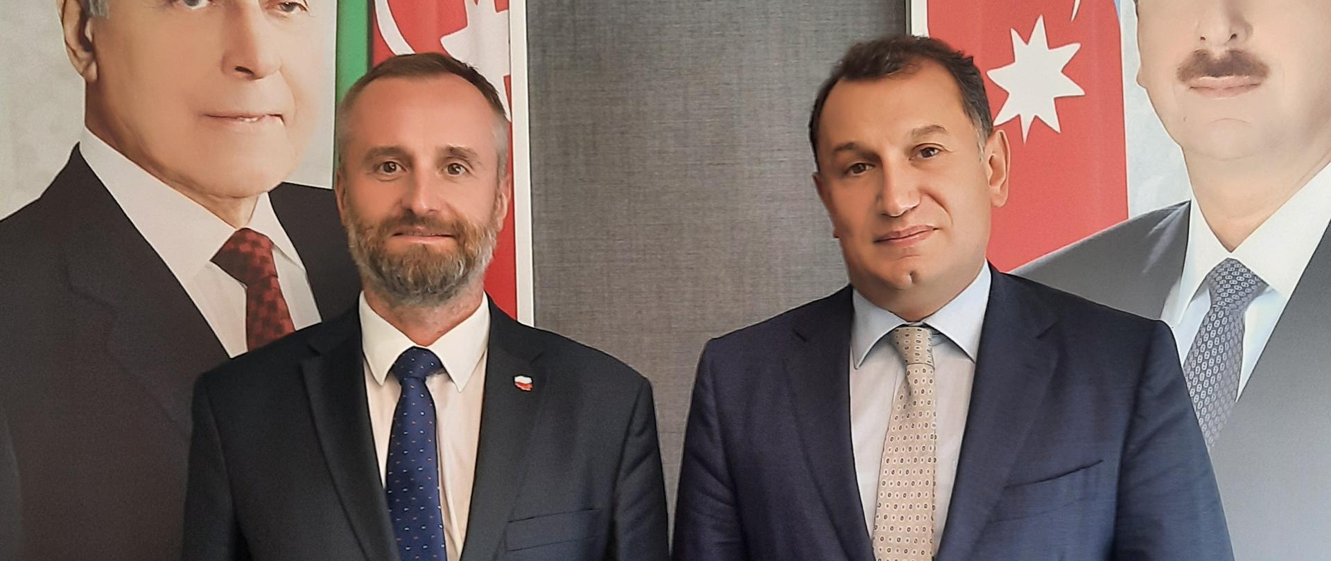 Spotkanie Ambasadora Rafała Poborskiego z wiceministrem gospodarki Azerbejdżanu Sahibem Mammadovem