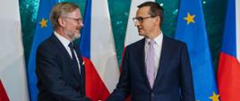 Premier Mateusz Morawiecki i Premier Republiki Czeskiej Petr Fiala w Karpaczu podczas XXXI Forum Ekonomicznego.