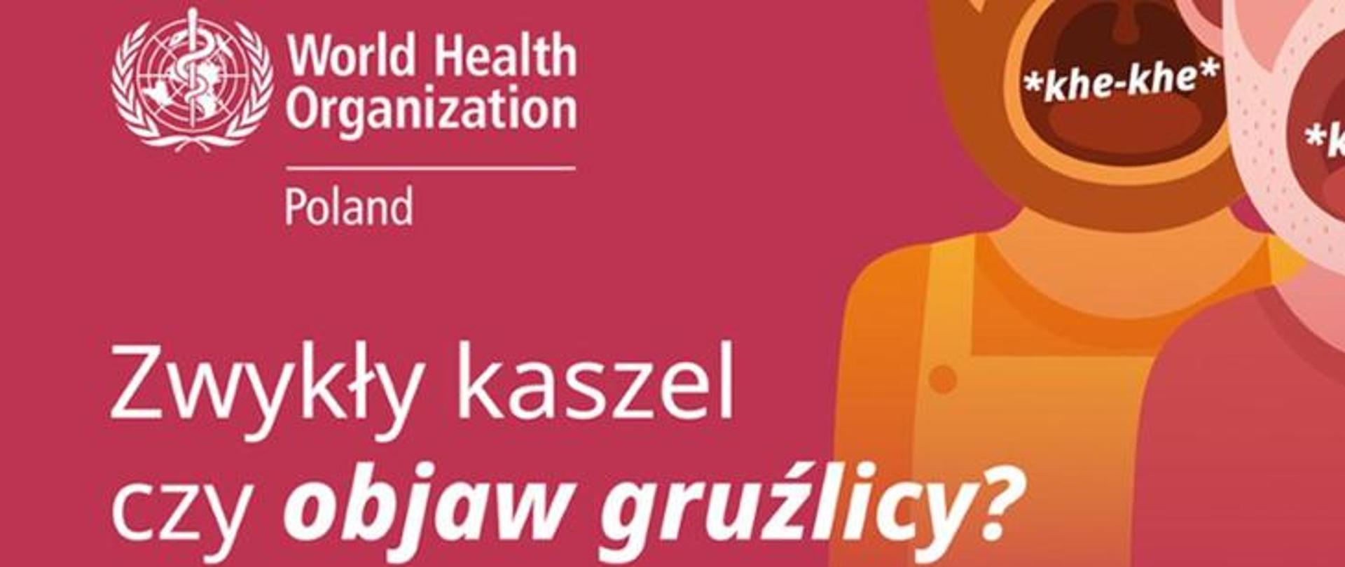 Plakat z tekstem: Zwykły kasze czy objaw gruźlicy?