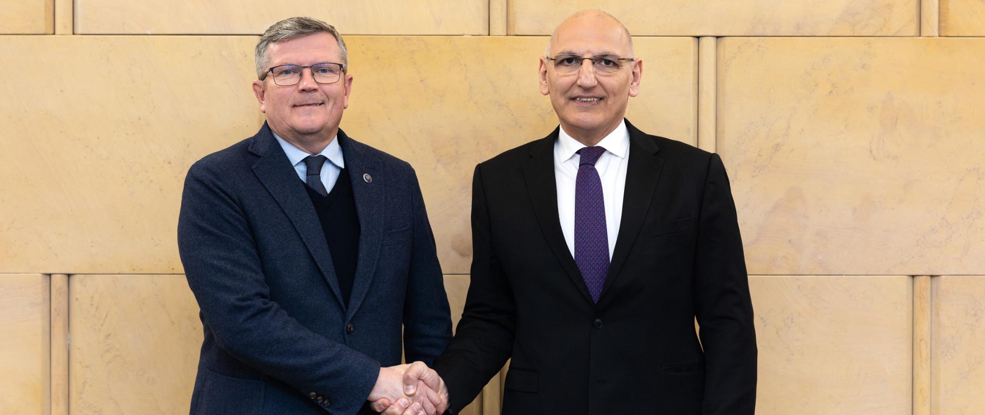 Spotkanie wiceministra Marcina Bosackiego ze Specjalnym Przedstawicielem Prezydenta Republiki Azerbejdżanu Elczinem Amirbajowem 