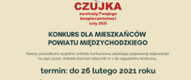 Konkurs "Czujka na straży Twojego bezpieczeństwa - luty 2021"