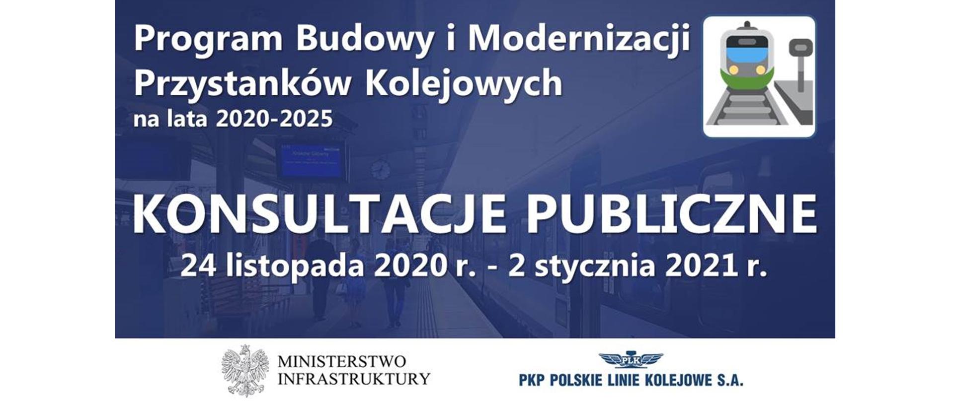 Ruszają konsultacje publiczne Programu budowy i modernizacji przystanków kolejowych na lata 2020–2025 - infografika