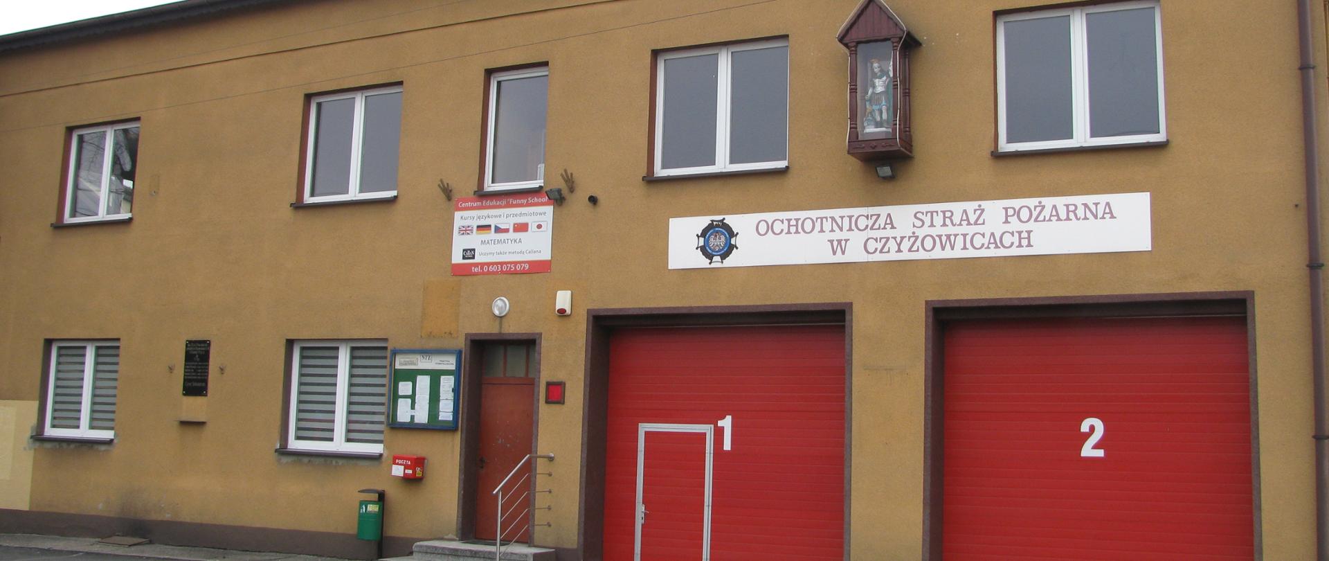 Zdjęcie prezentuje budynek jednostki OSP Czyżowice