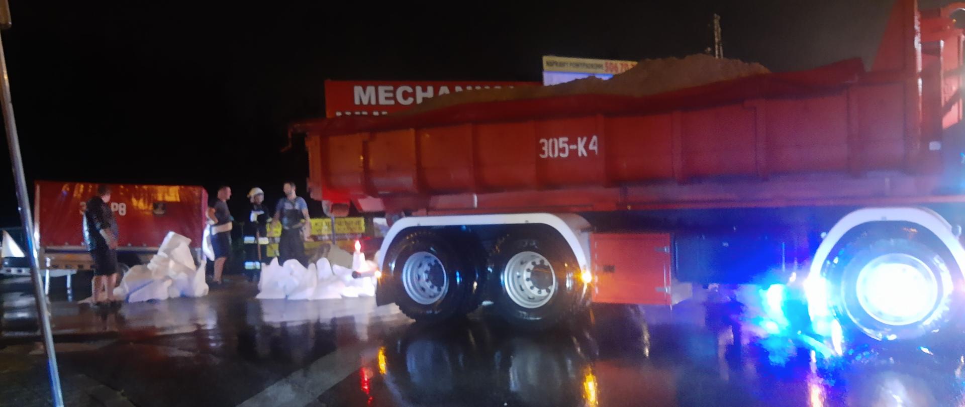 Działania przeciwpowodziowe Kraków - Bieżanów.