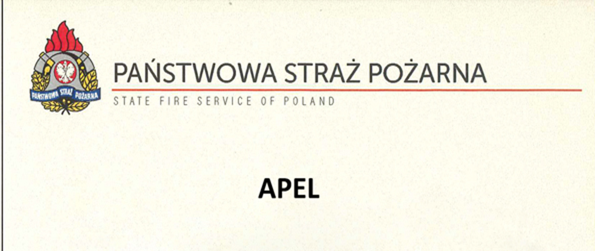Obraz przedstawia pismo napisane czarnym drukiem na piaskowym tle. Nagłówek pisma to czerwona pozioma linia, nad linia napis drukowanymi literami: Państwowa Straż Pożarna. Lewy górny róg pisma to logo Państwowej Straży Pożarnej.
Poniżej na środku kartki widzimy drukowanymi literami napis: apel.
Poniżej czytamy treść: W związku z sytuacja epidemiologiczną w Polsce, Komendant Główny Państwowej Straży Pożarnej, apeluje do wszystkich strażaków, którzy przeszli chorobę COVID-19 lub maja potwierdzoną obecność przeciwciał w organizmie, o oddawanie osocza. jest ono składnikiem krwi, który skutecznie wspomaga leczenie COVID-19. Wielu strażaków przechodzi tę chorobę, część z nich potrzebuje hospitalizacji i specjalistycznej pomocy, a osocze osób, które mają przeciwciała, może uratować komuś zdrowie, a nawet życie.
Poniżej czytamy pogrubionym drukiem: Jeżeli jesteś osobą, która
Poniżej czytamy od myślnika: została uznana za zdrową po przechorowaniu COVID-19
Poniżej czytamy od kolejnego myślnika: Przeszła zakażenie bez objawów chorobowych i ma potwierdzenie pozytywnego badania na obecność przeciwciał
Poniżej czytamy pogrubionym drukiem: zgłoś się do najbliższego Regionalnego Centrum Krwiodawstwa i oddaj osocze.
Poniżej czytamy: Kieruję również prośbę do kierowników jednostek organizacyjnych PSP o udzielenie wsparcia wszystkim chętnym, którzy odpowiedzą na nasz apel.
Poniżej od nowego zdania czytamy: Jako środowisko strażaków, którzy na co dzień niosą pomoc, nie pozostańmy bierni również w tej sprawie.
Prawy dolny róg kartki to odręczny podpis długopisem koloru niebieskiego a pod podpisem czytamy czarnym drukiem: nadbrygadier Andrzej Bartkowiak Komendant Główny Państwowej Straży pożarnej . 