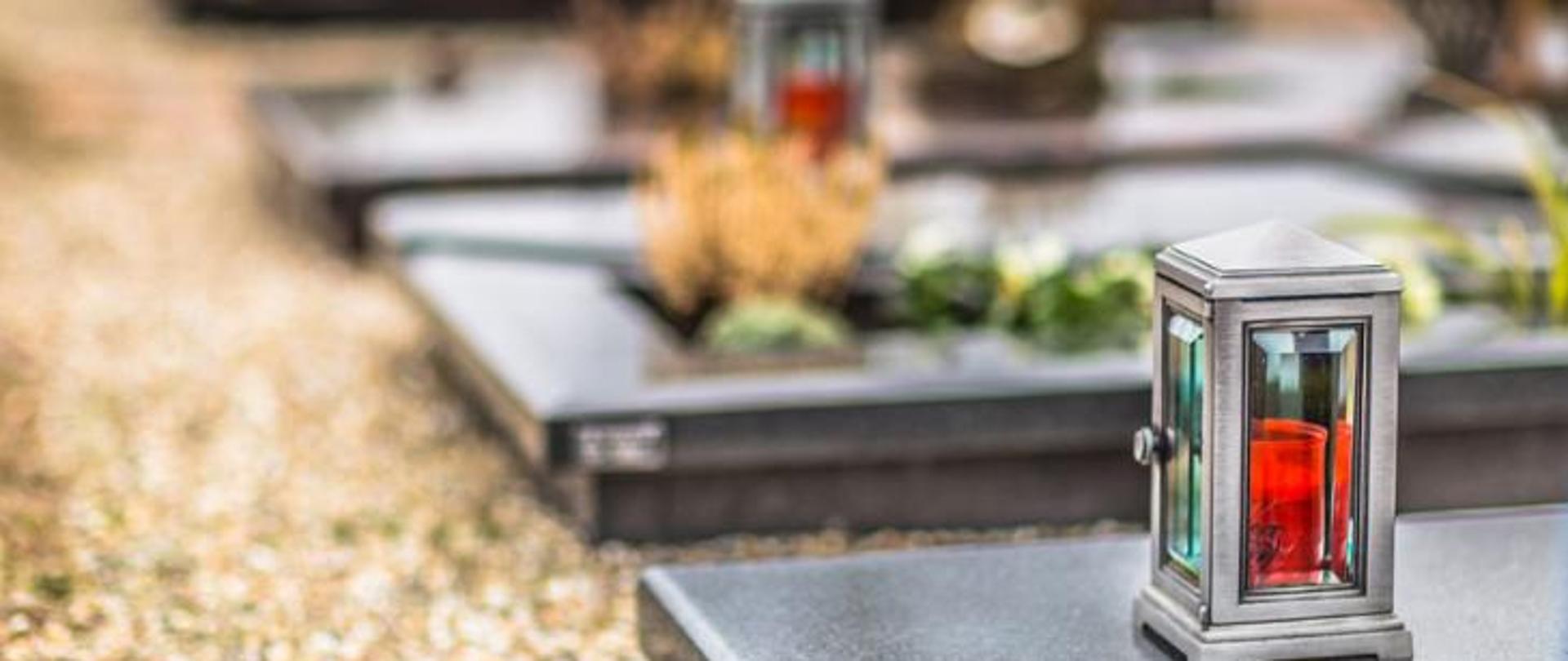 cmentarz grób znicz