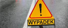 jezdnia znak napis wypadek