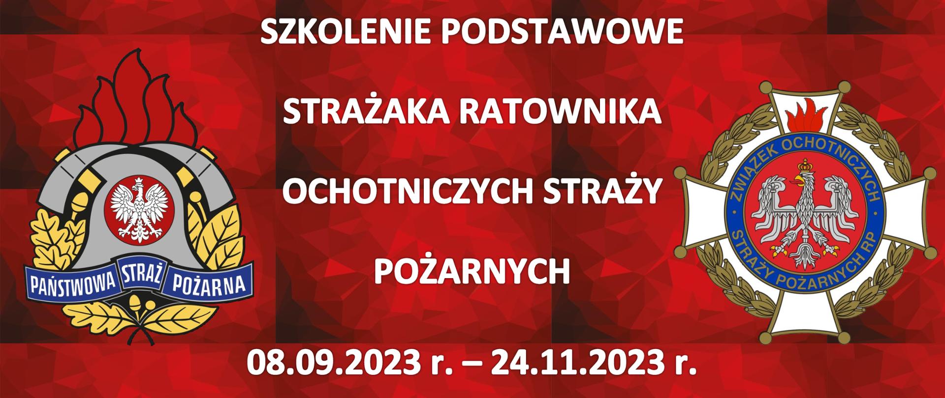 Plakat "Szkolenie Podstawowe Strażaka Ratownika OSP"