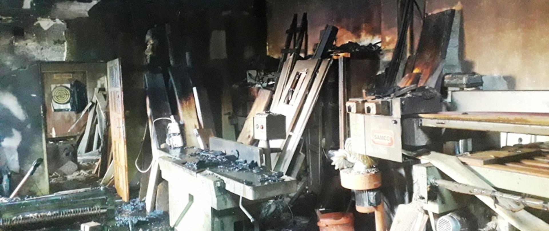 Pożar stolarni
