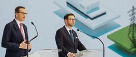 Premier Mateusz Morawiecki podczas konferencji dotyczącej realizacji strategicznych planów Grupy ORLEN w obszarze energetyki jądrowej
