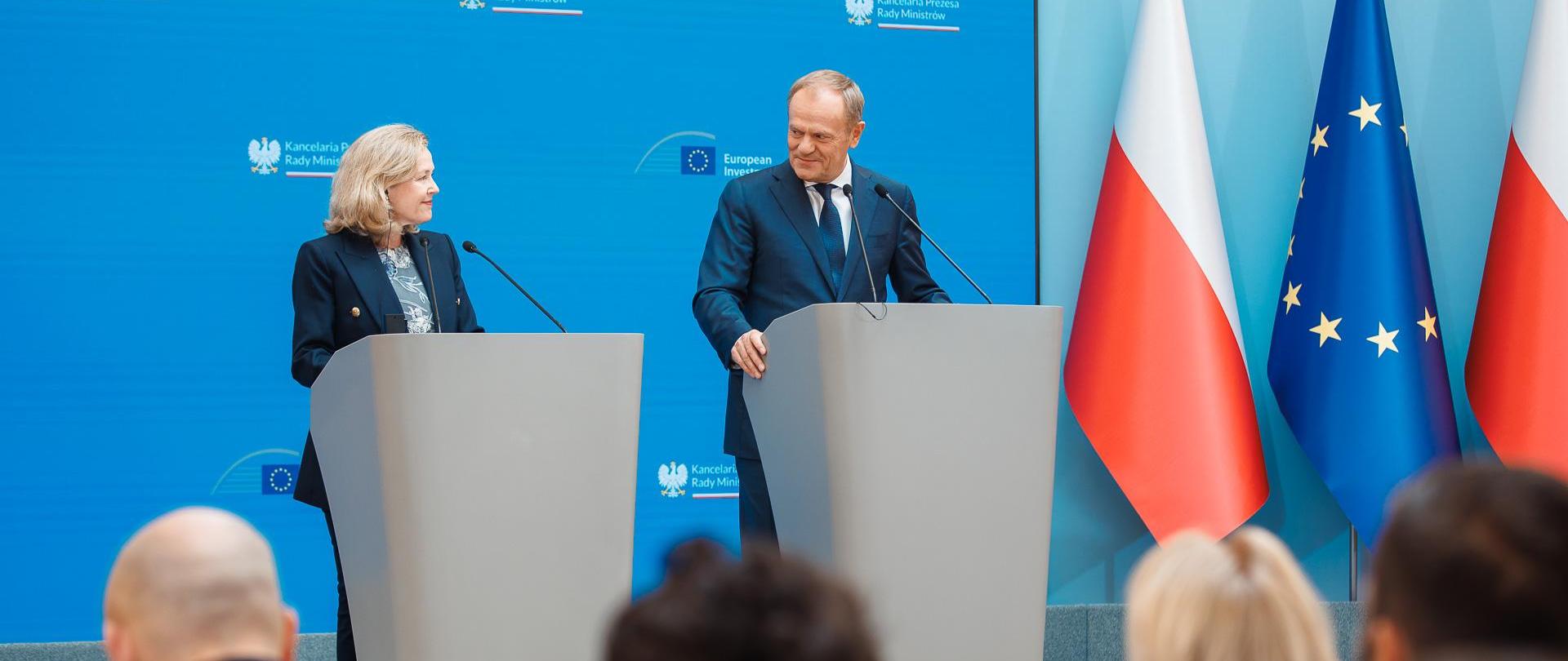 zdjęcie z Oświadczenie dla mediów Donalda Tuska i Nadii Calvino