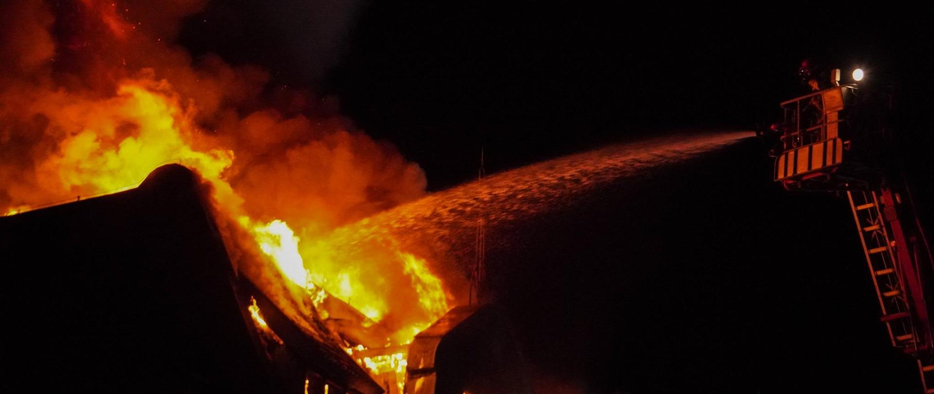 Pożar pustostanu w Kwidzynie.