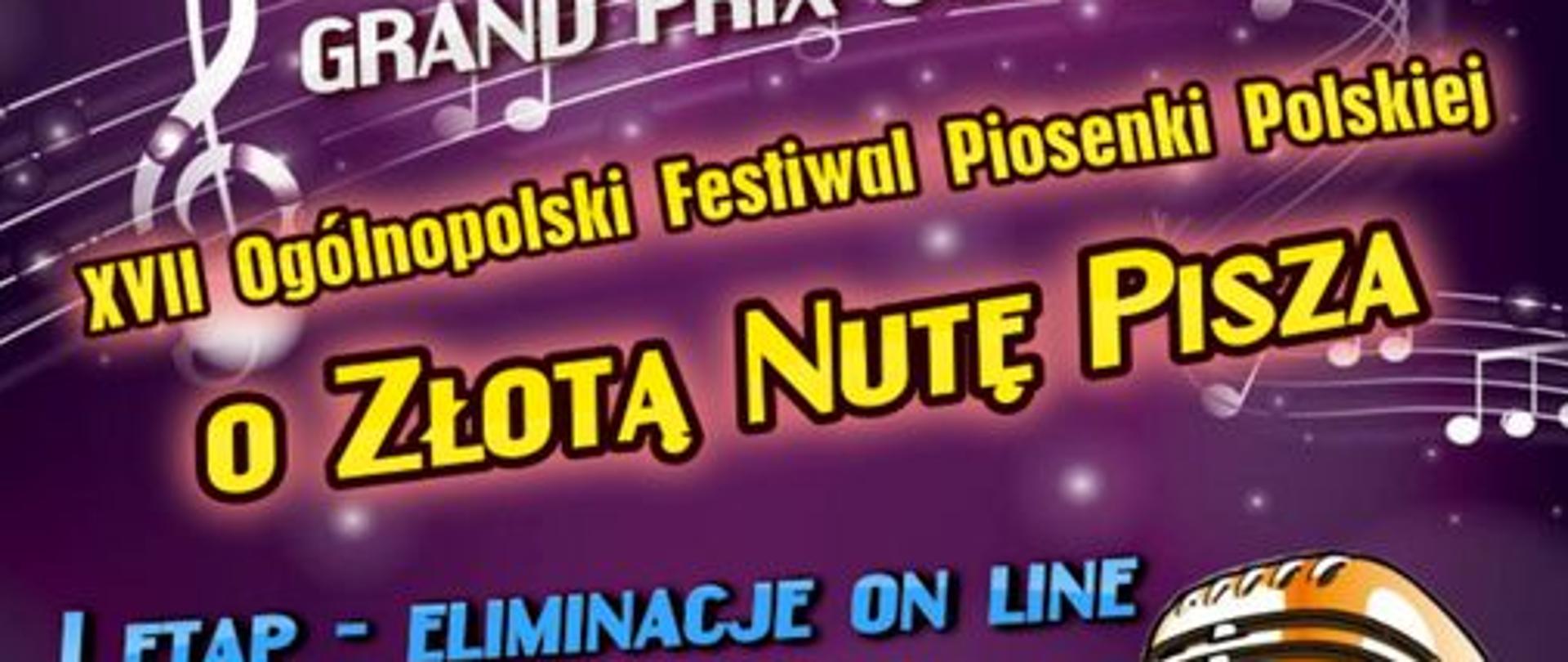 Na ciemnym tle informacja o konkursie.