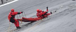 Bezpieczne ferie 2024. Ćwiczenia doskonalące z zakresu ratownictwa lodowego. 