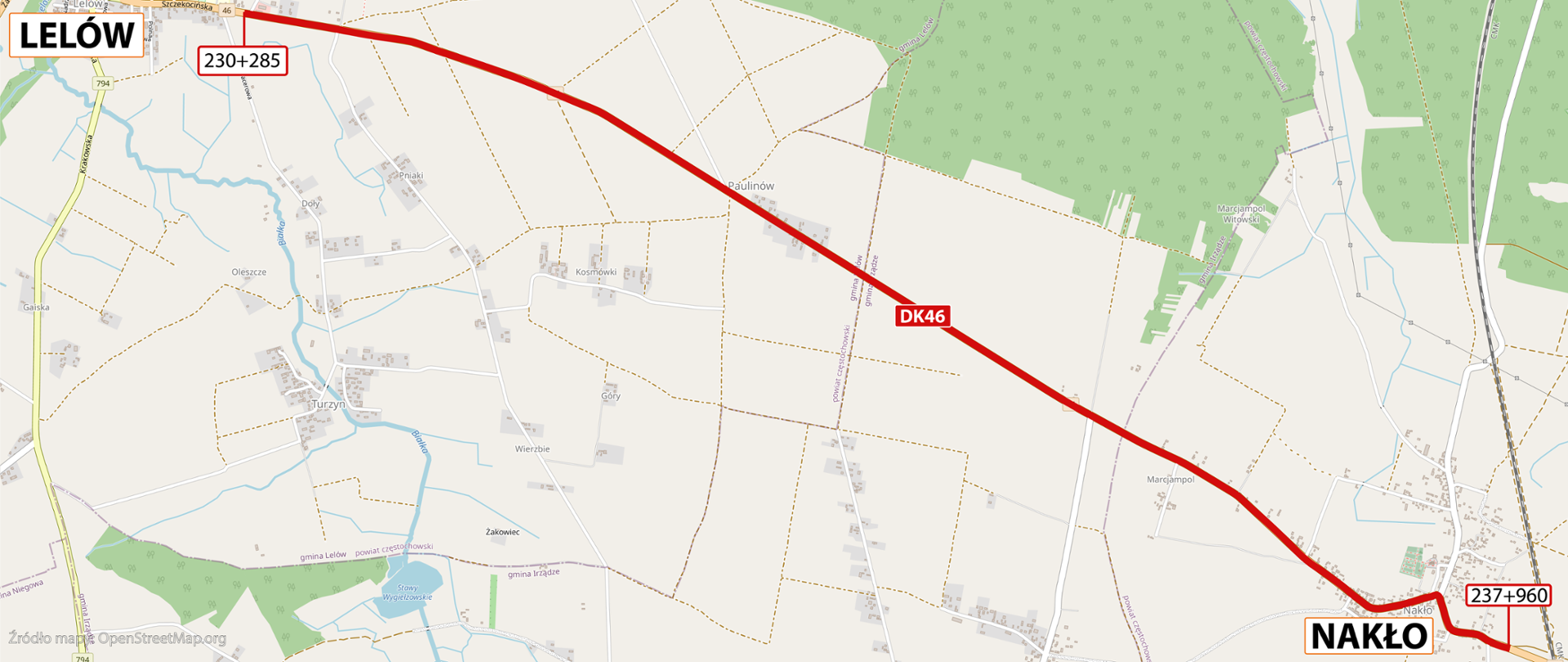 DK46 - Lelów- Nakło - rozbudowa