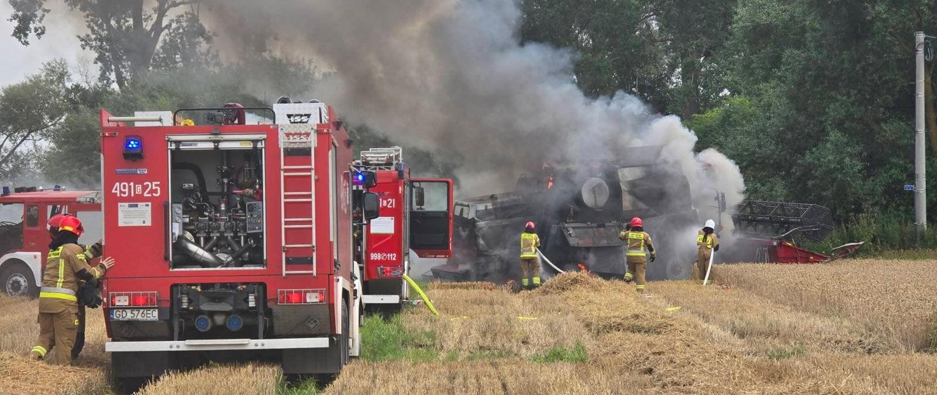Pożar kombajnu 