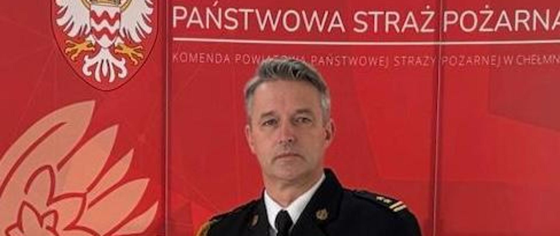 Na zdjęciu Komendant Powiatowy - bryg. Tomasz Guzek