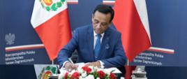 Wiceminister Piotr Wawrzyk uczestniczył w podpisaniu Protokołu Montrealskiego nr 3 przez ambasadora Peru