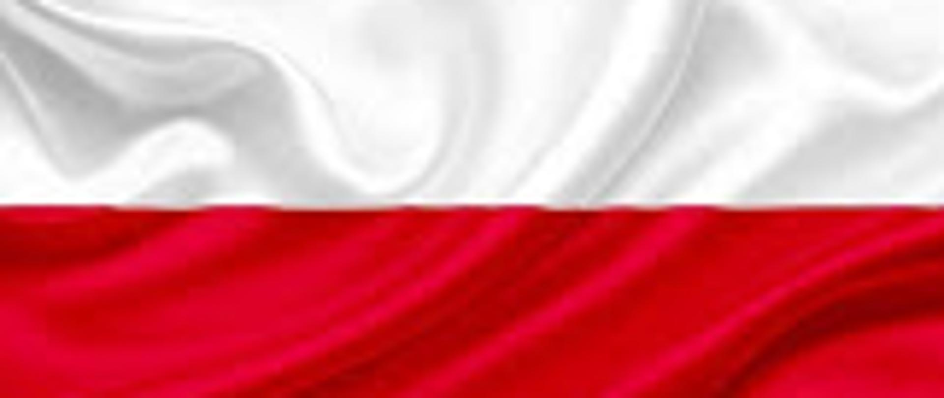 Zdjęcie flagi Polski w poziomie