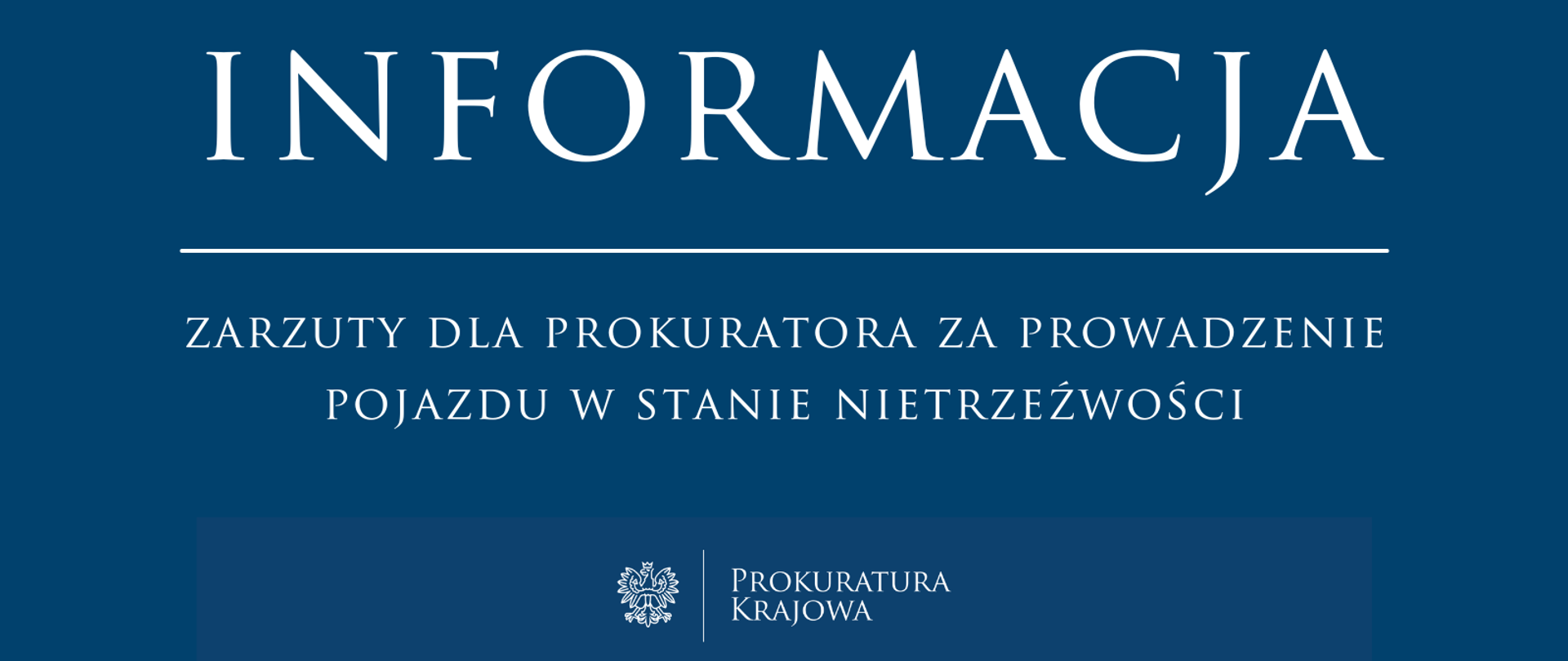 Zarzuty dla prokuratora za prowadzenie pojazdu w stanie nietrzeźwości