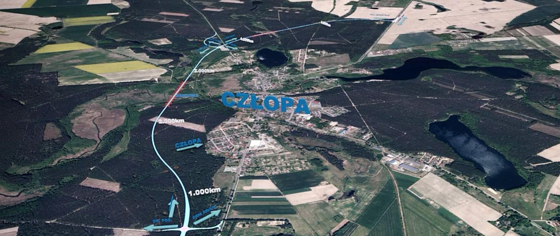 Wizualizacja obwodnicy Człopy